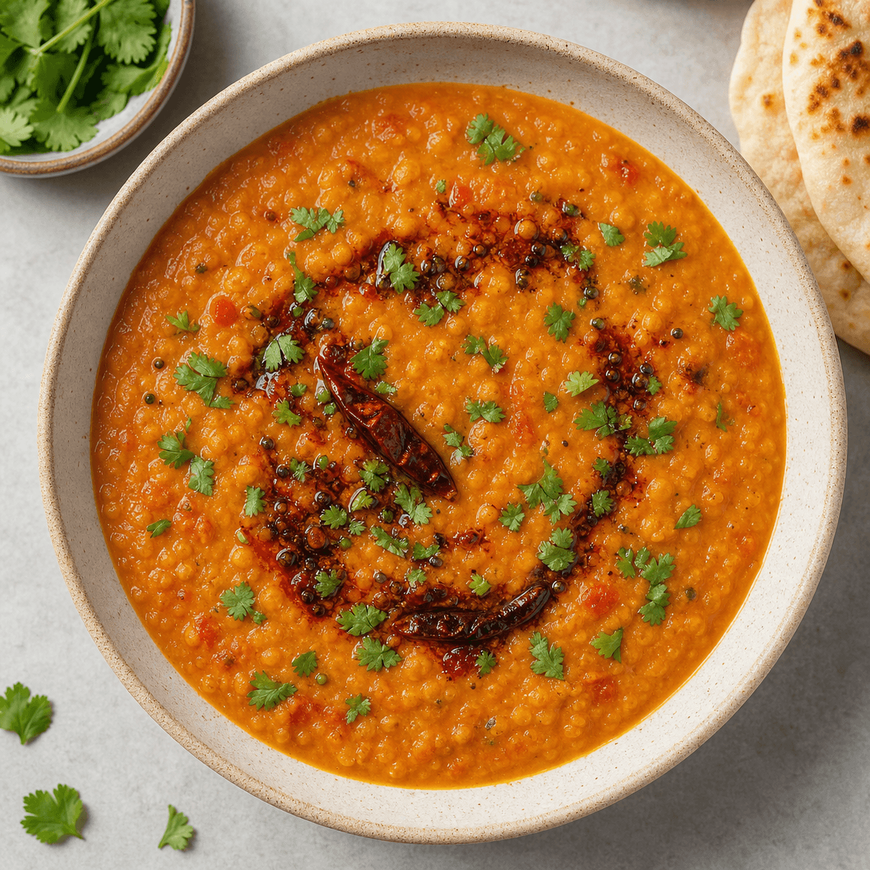 South Asian Red Lentil Dal with Chili