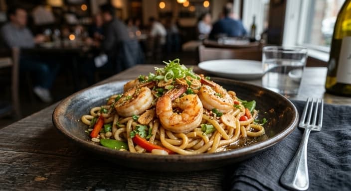 Soy-Garlic Shrimp Scampi (Asian-Inspired)
