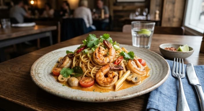 Tom Yum Shrimp Pasta