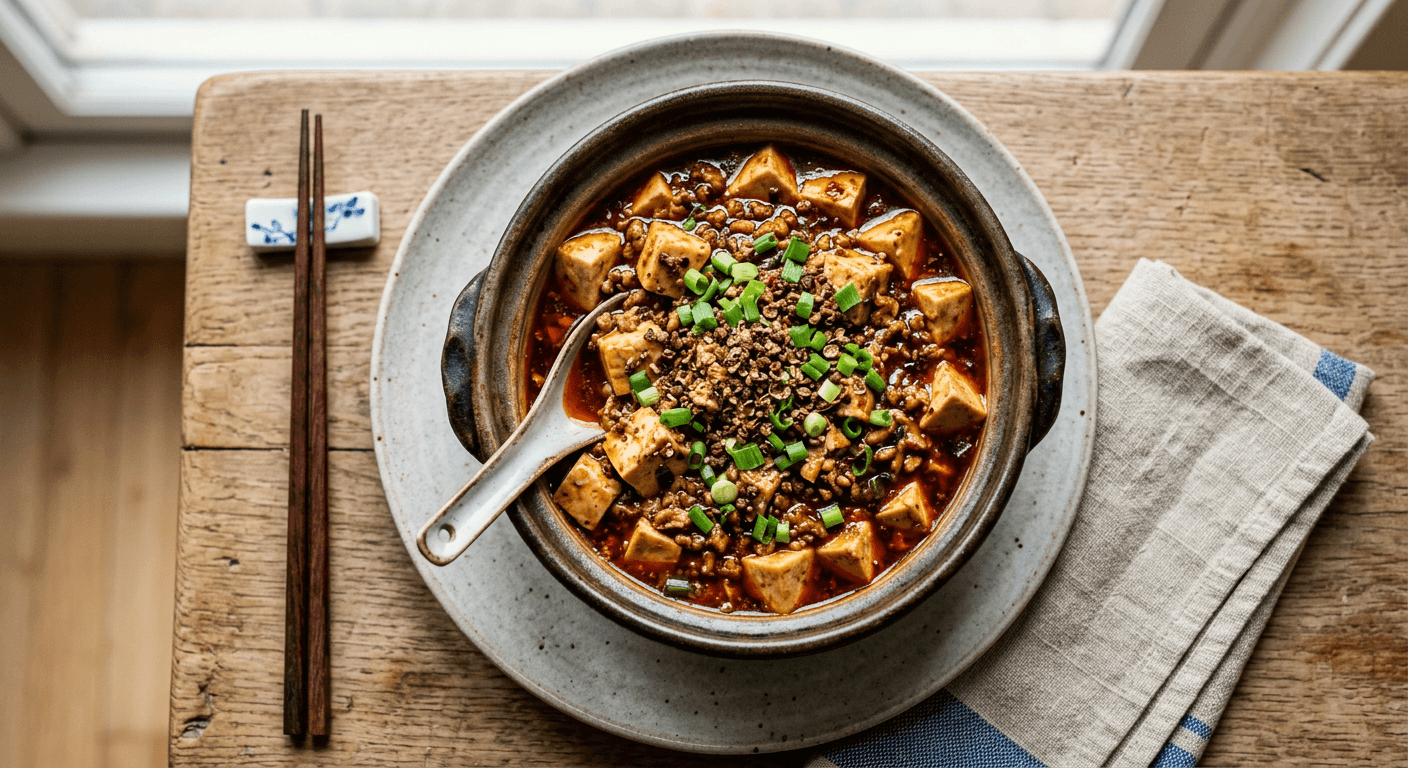 Vegetarian Mapo Tofu Chinese Sichuan Style