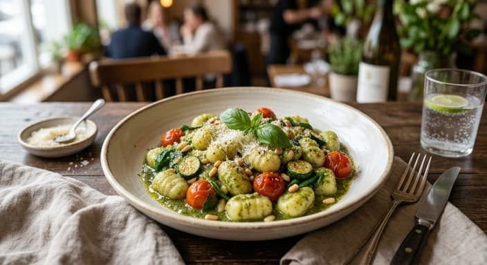 Vegetarian Pesto Genovese Gnocchi